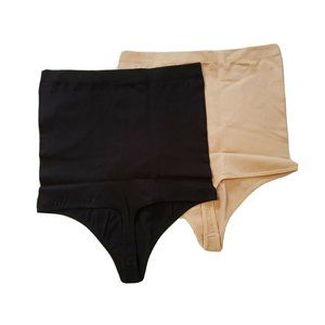 2 Pack Women's body Illusion Seam less Thong